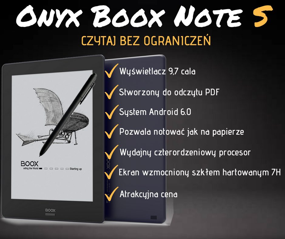 Czytnik Onyx Boox Note S już w sprzedaży