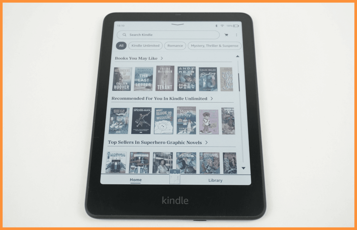 Biblioteka książek Kindle