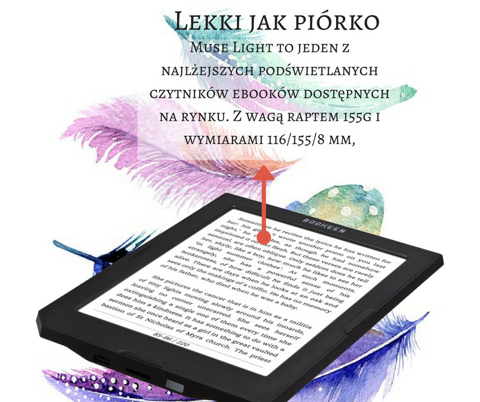 Cybook Muse Light, Bookeen, Kindle, czytników ebooków, technologią FrontLight, podświetlenie
