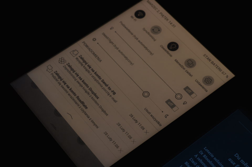 Podświetlenie smartlight PocketBook InkPad 3