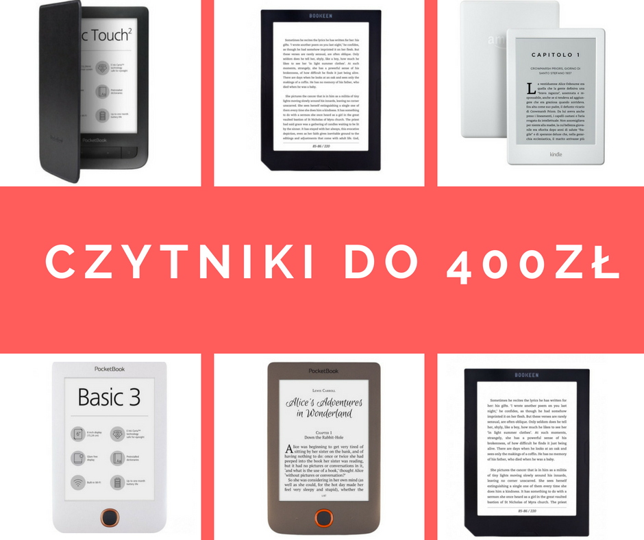czytniki ebooków do 400 zł