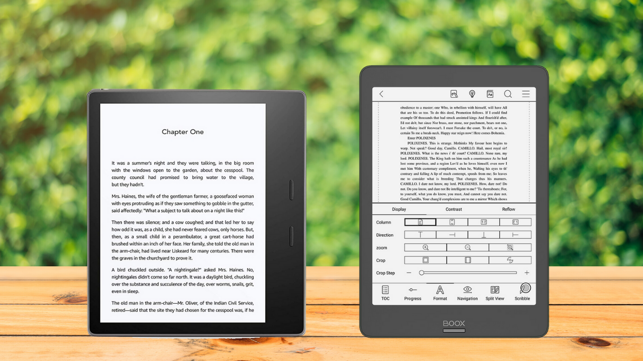 Porównanie czytników e-booków Onyx Boox Nova 2 vs kindle Oasis 3