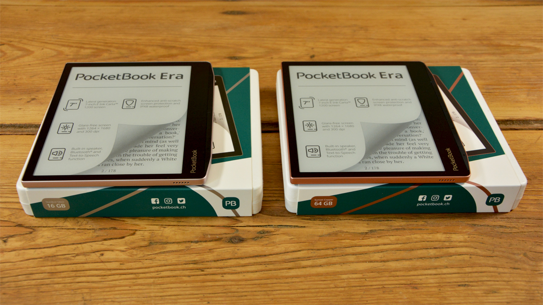 Dwa rodzaje czytników PocketBook Era