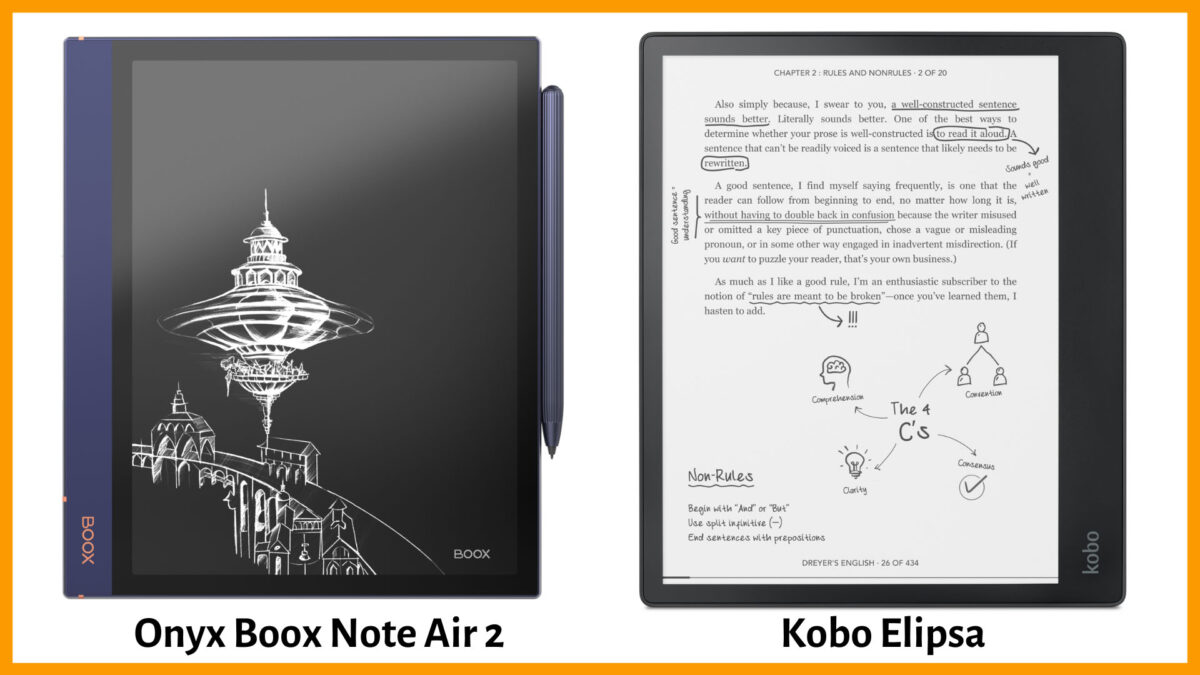 Kobo Elipsa vs Onyx Boox Note Air 2