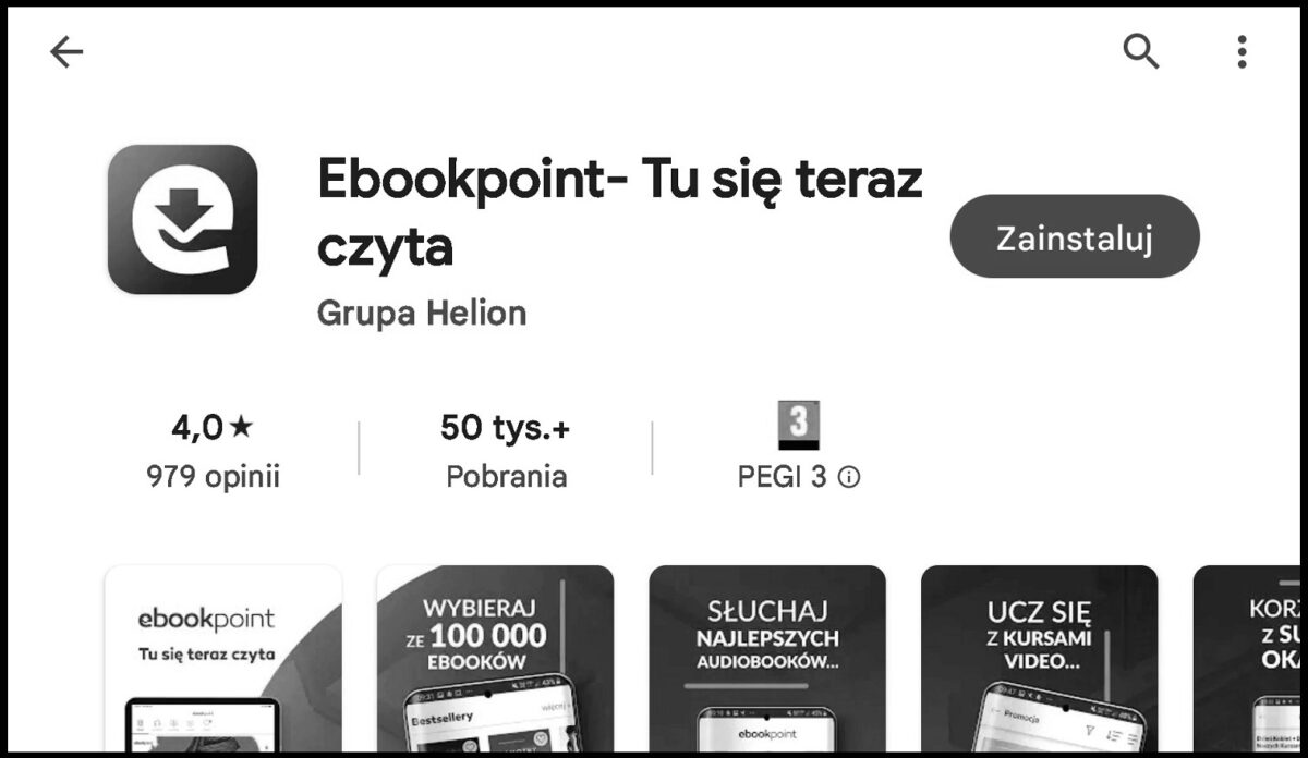 Pobieranie aplikacji ebookpoint na Onyx Boox