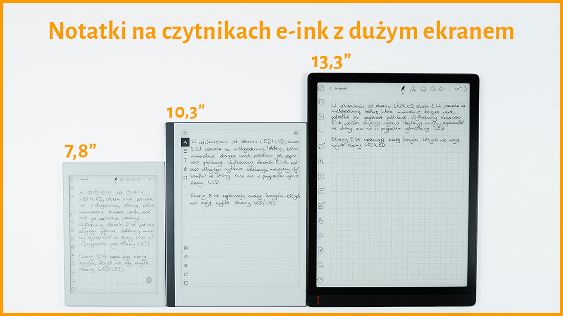 Notatki na czytnikach E-Ink z dużym ekranem