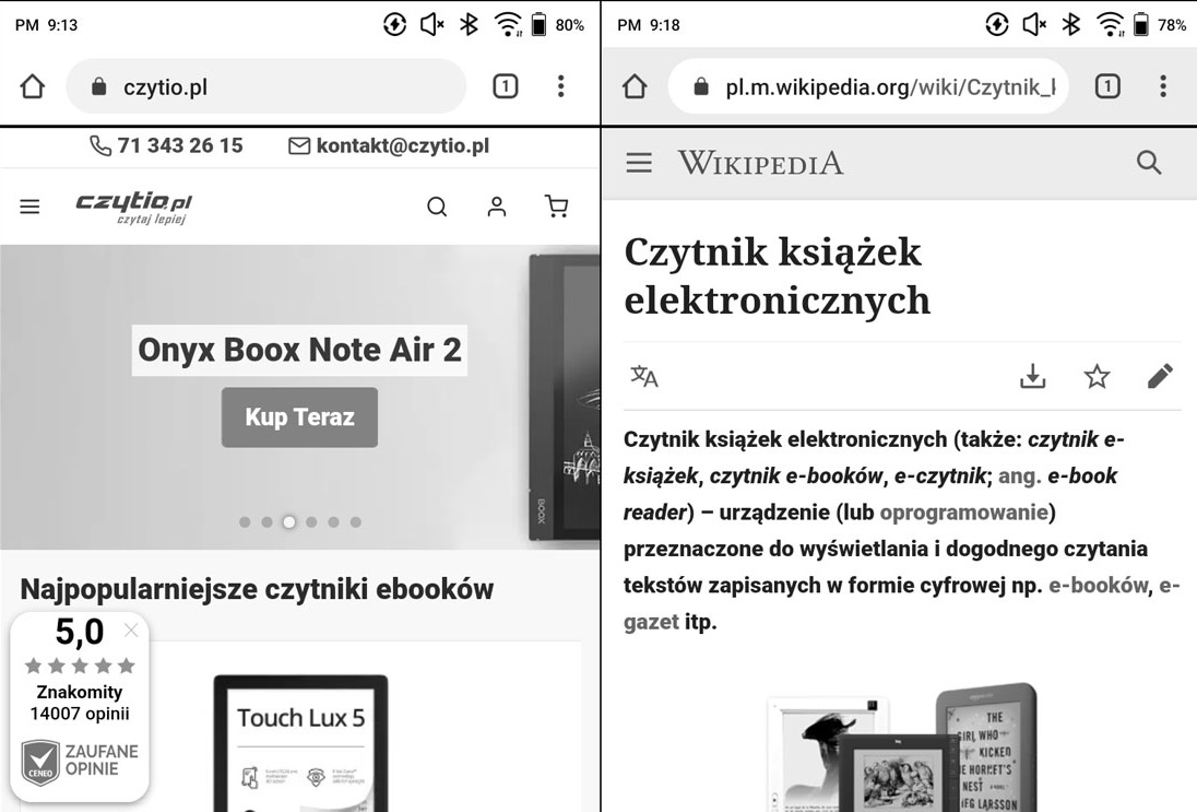 Poke 4 Lite - przeglądarka