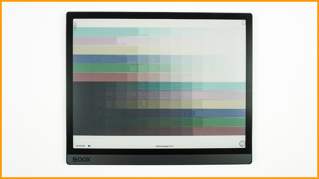 Onyx Boox Tab Ultra C - wyświetlanie kolorów