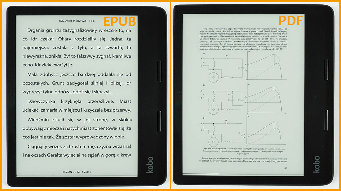 Kobo Sage - wyświetlanie e-booków i dokumentów