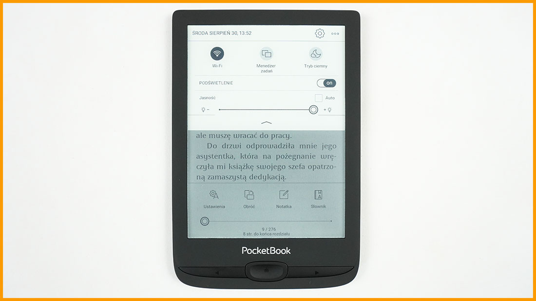 PocketBook Basic Lux 4 - podświetlenie