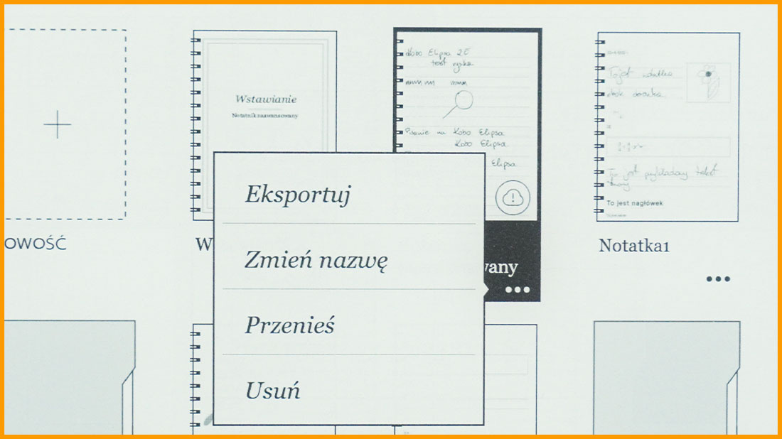 Okładka notatki (więcej opcji)