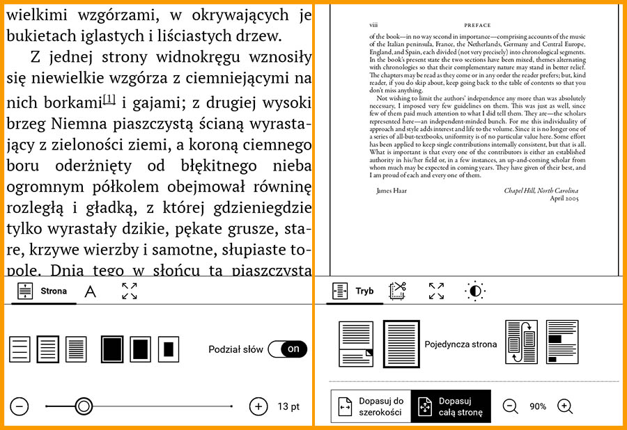 PocketBook Basic Lux 4 - ustawienia książek