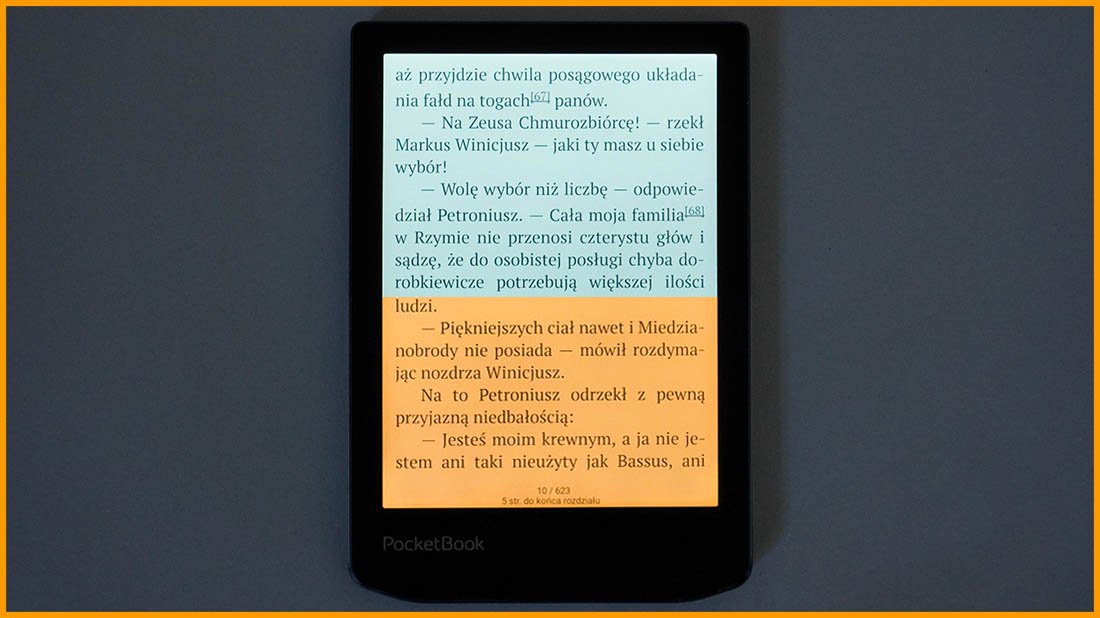 PocketBook Verse Pro - podświetlenie ekranu