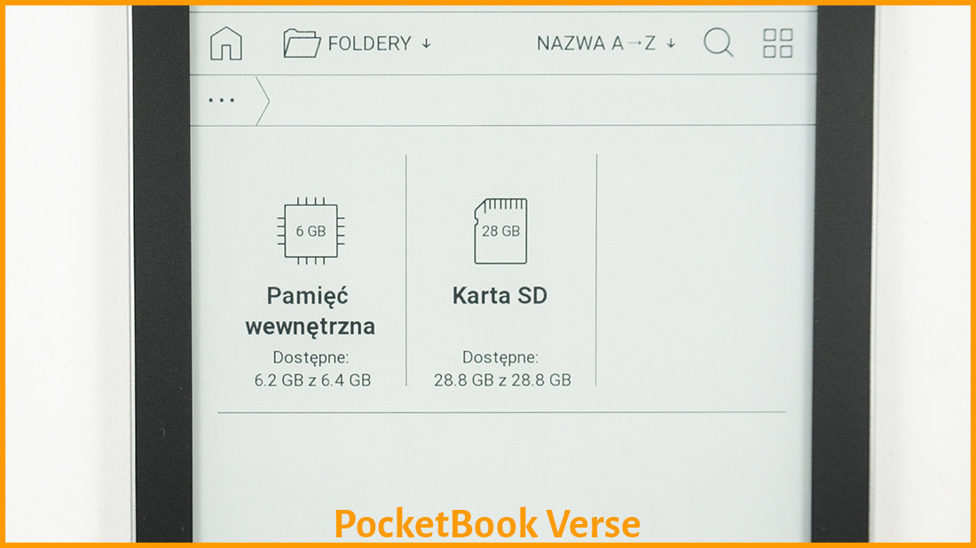 PocketBook Verse - pamięć