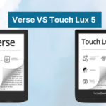 Dwa czytniki Pocketbook Verse oraz Pocketbook Touch Lux 5. Obrazek tytułowy ich porównania.