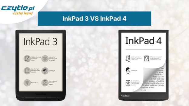 Okładka tytułowa porównania dwóch czytników - Pocketbook InkPad 3 oraz Pocketbook InkPad 4