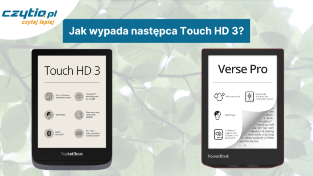 Dwa czytniki: Pocketbook Verse Pro oraz Pocketbook HD 3. Okładka do artykułu, który skupia się na porównaniu ich podobieństw i różnic.