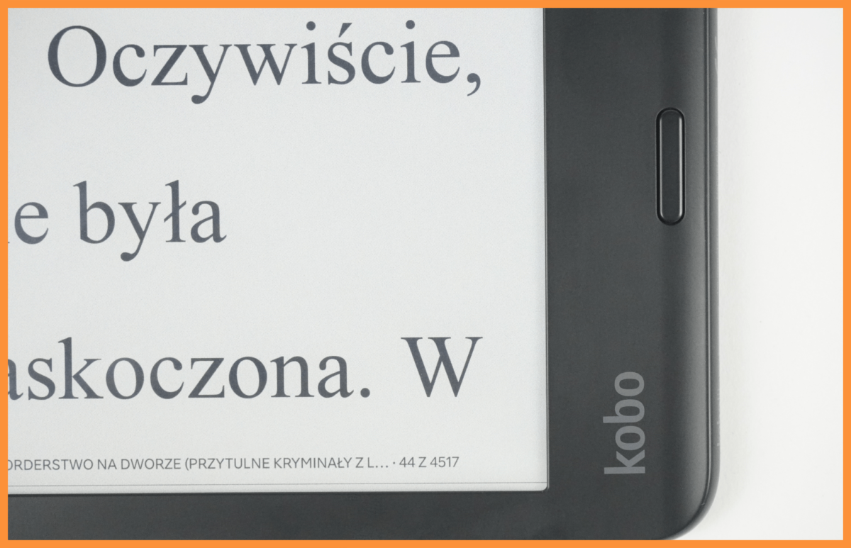 Kobo Libra Colour - zbliżenie na tekst