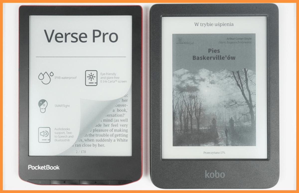 Pocketbook Verse Pro vs Kobo Clara BW - porównanie obudowy