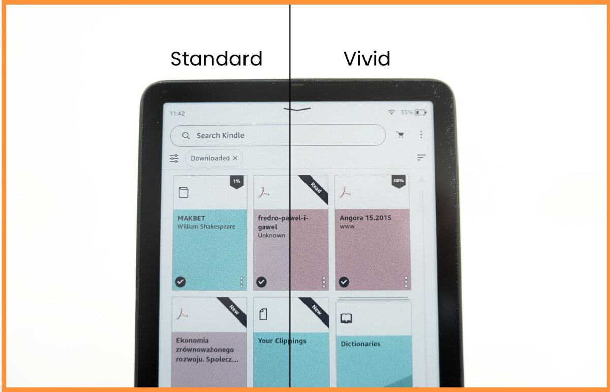 kolorowy czytnik kindle