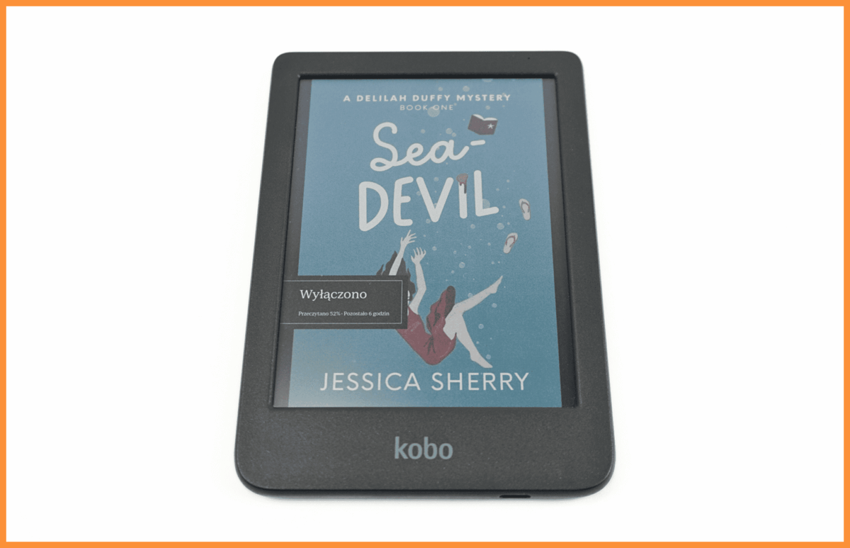 Kobo Clara Colour wygaszacz ekranu z okładką książki