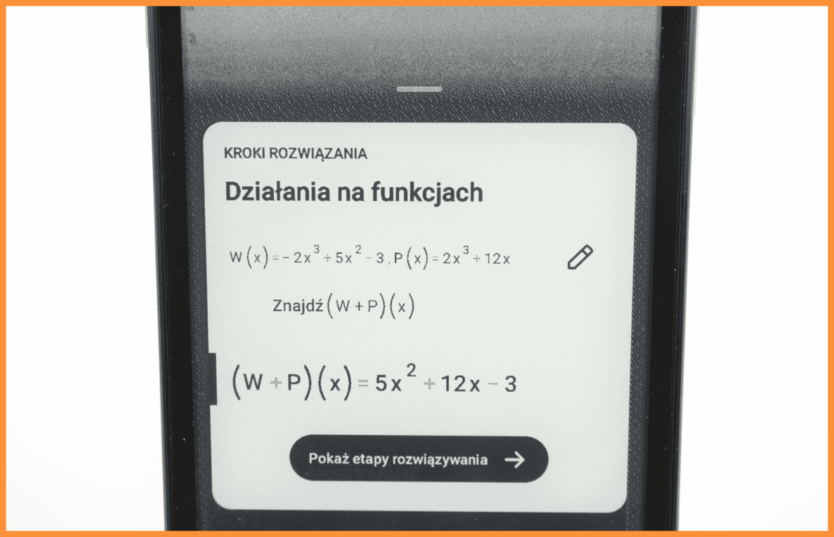 Aplikacja Photo Math na czytniku Boox Palma 2 