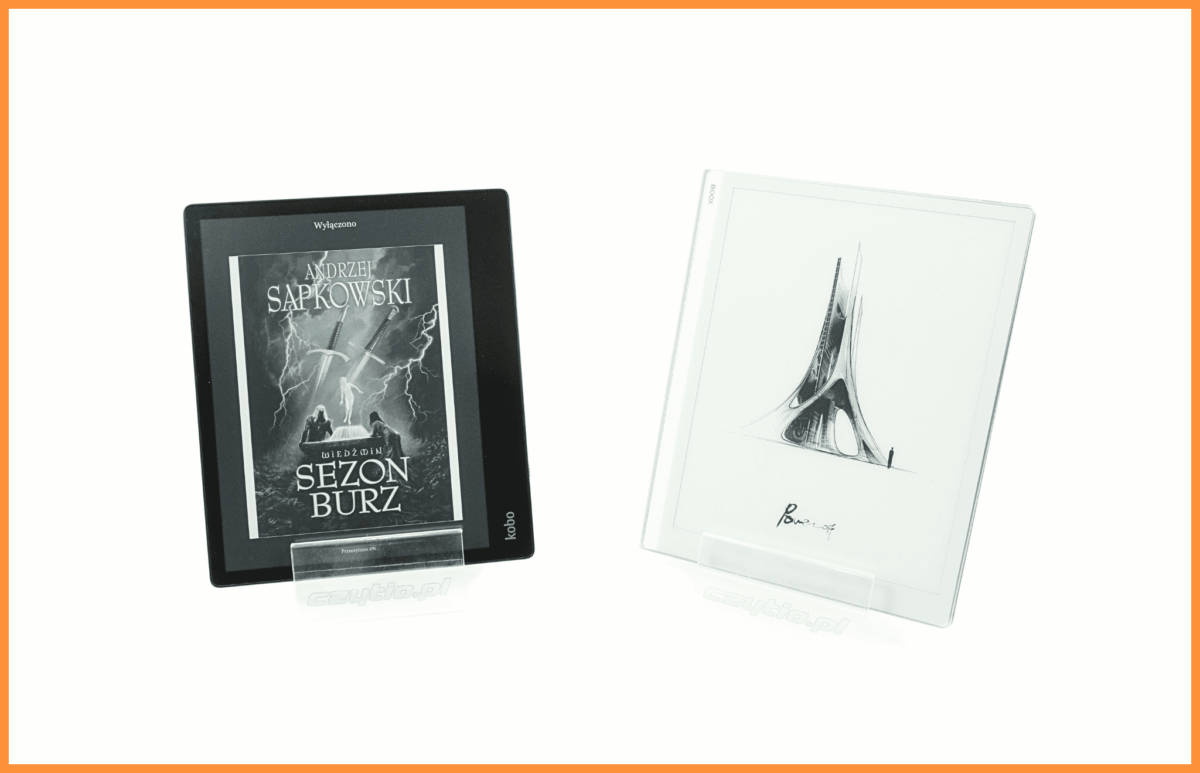 Czytnik Kobo Elipsa 2E obok Czytnika ebook Onyx Boox Go 10,3 