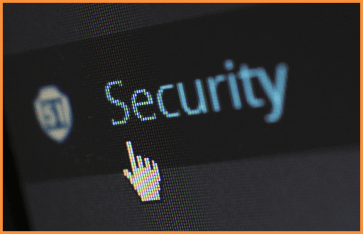 Zdjęcie przedstawiające przeglądarkę internetową z napisem Bezpieczeństwo danych