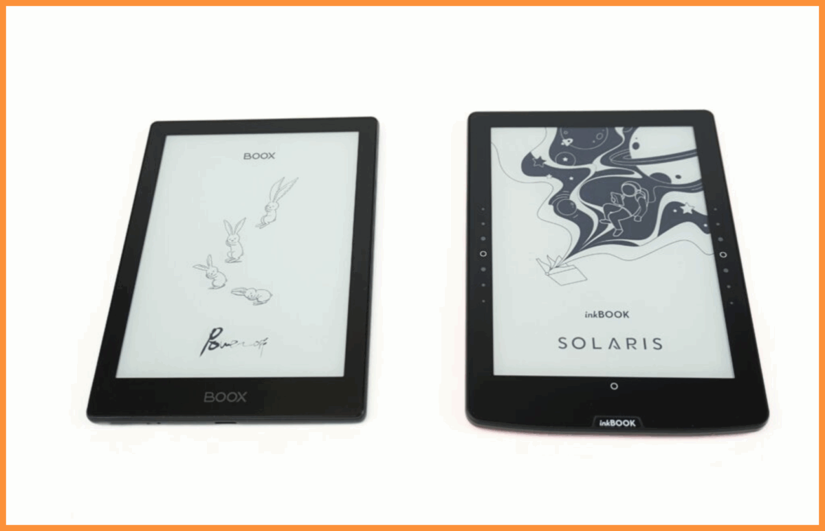 zestawienie czytników Onyx Boox Go 6 oraz inkBook Solaris