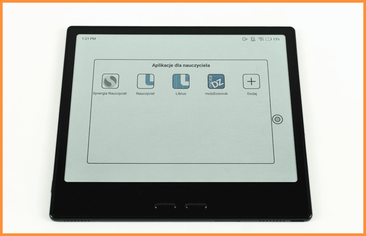 Czytnik e-book Onyx Boox Go Color 7 Gen 2 przedstawiający aplikacje dla nauczyciela, w artykule Prezent na dzień nauczyciela