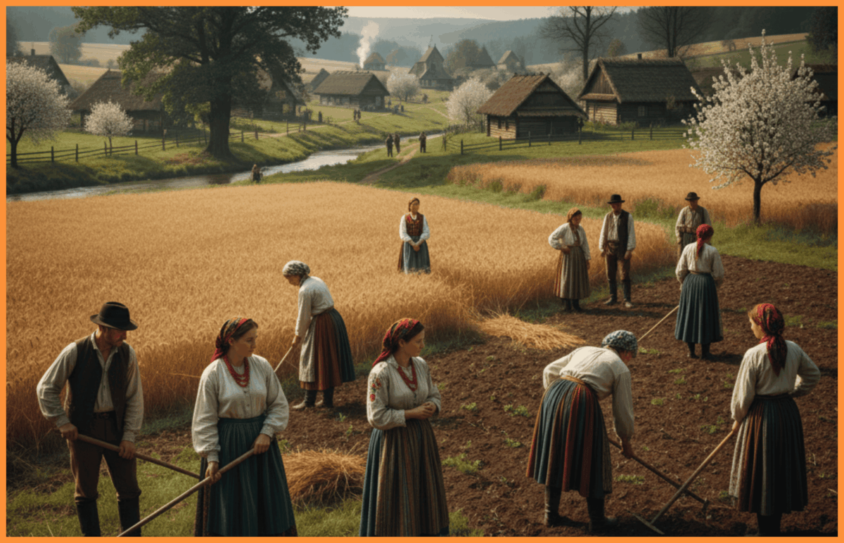 Top 10 książek - zdjęcie AI wizualizacja chłopów