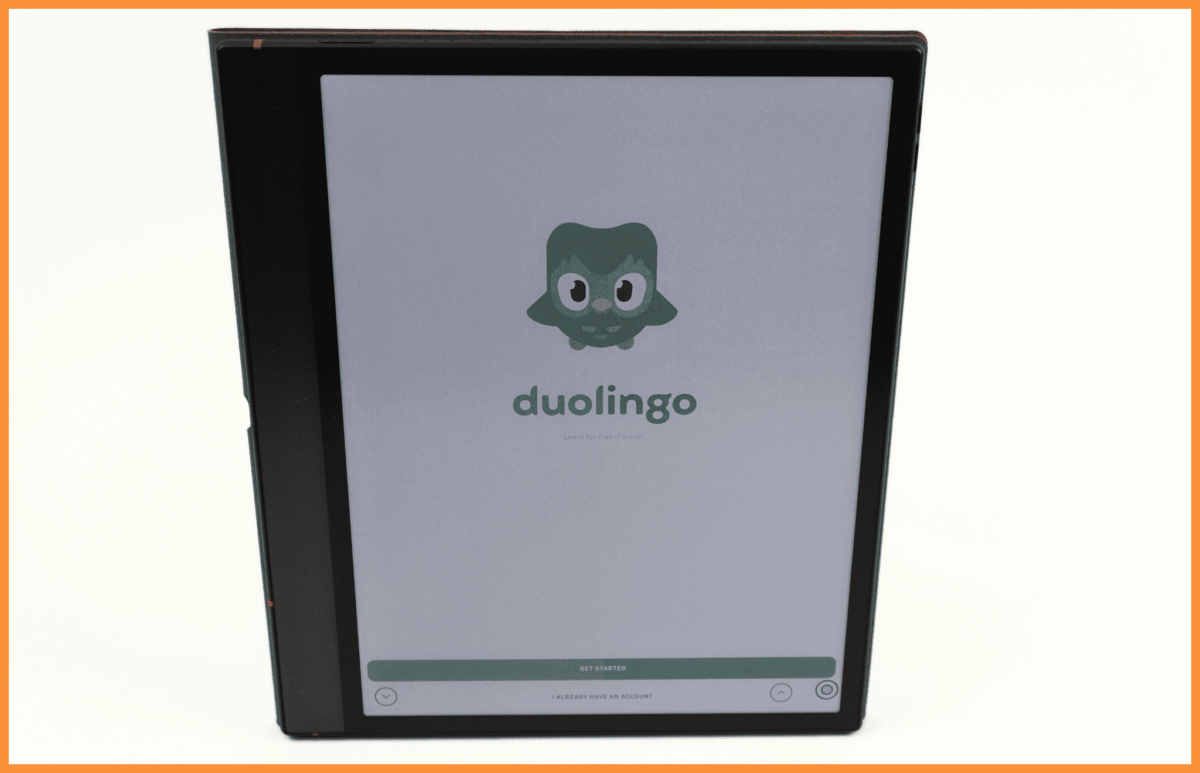 Aplikacja do nauki języków Duolingo na czytniku Onyx Boox Note Air 5 C