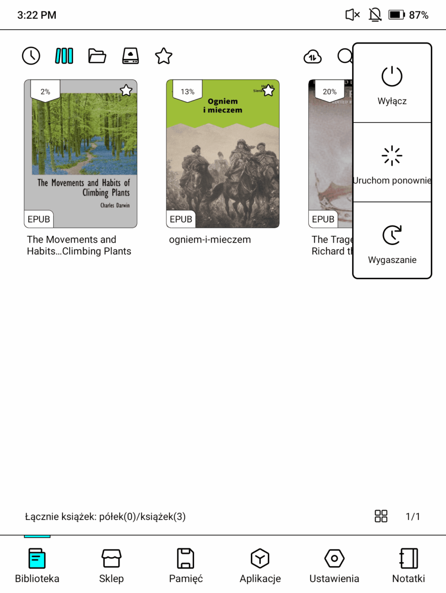 Onyx Boox jak zresetować czytnik