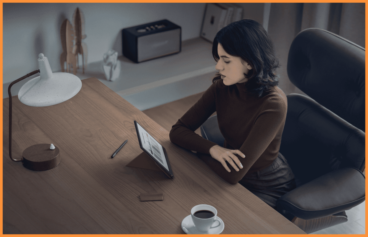 Ekran E ink poprawiający skupienie i nie męczący oczu