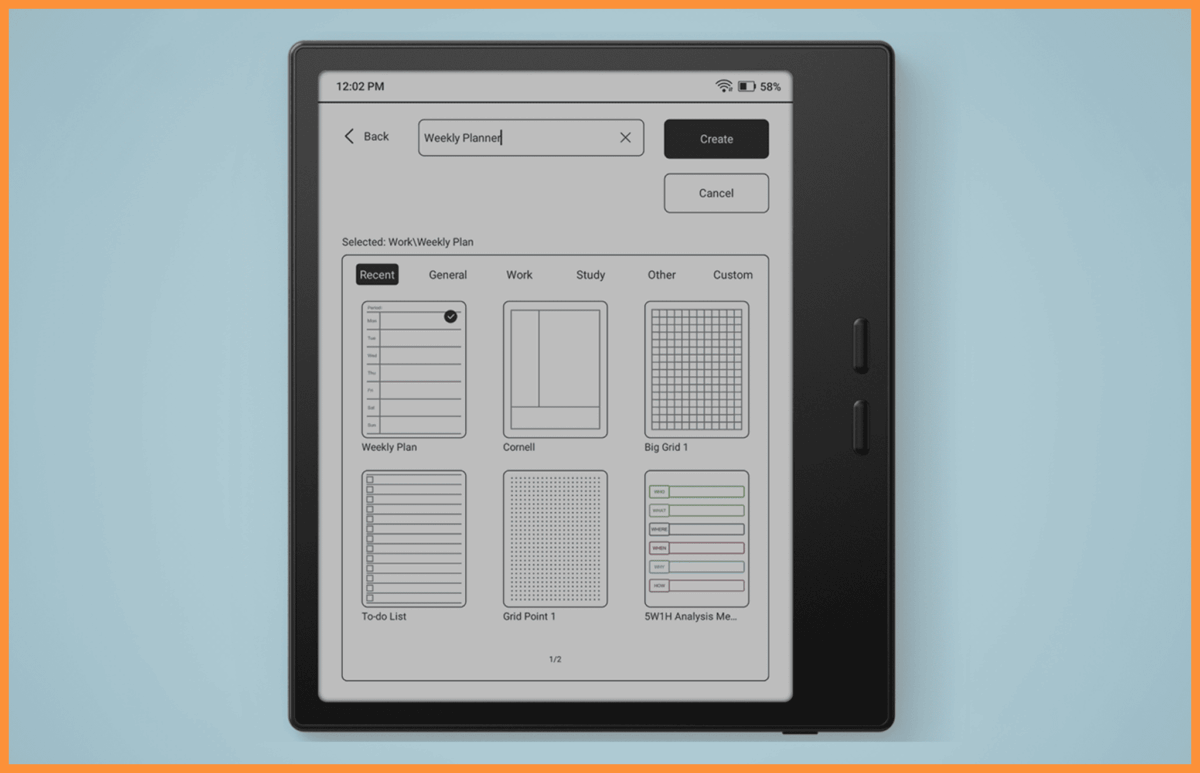 7 calowy czytnik e-book marki Boox