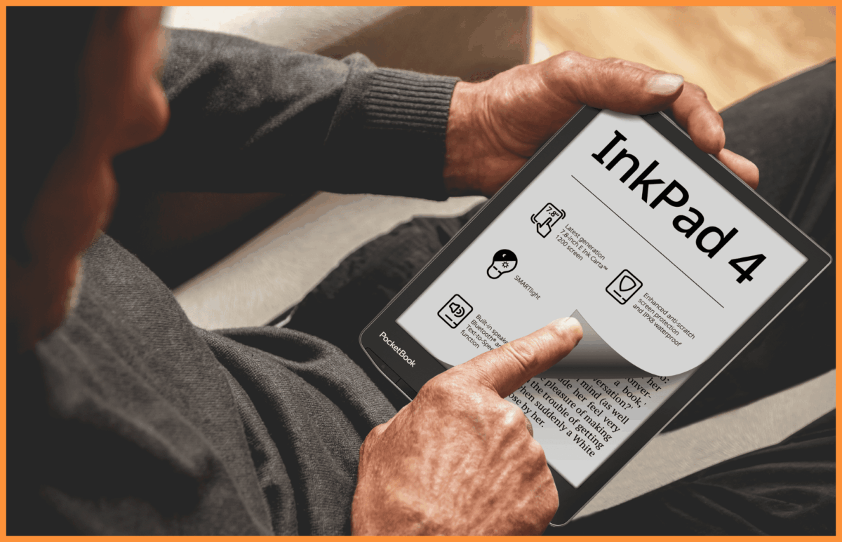 Czytnik e-book z dużym ekranem dla osoby starszej