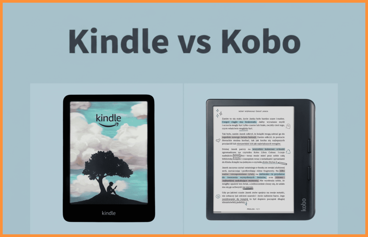 Kindle vs Kobo czytniki 7 cali