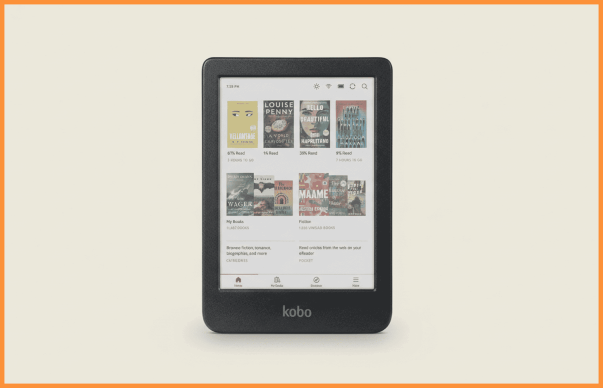 6 calowy czytnik Kobo Clara Colour z kolorowym ekranem E ink