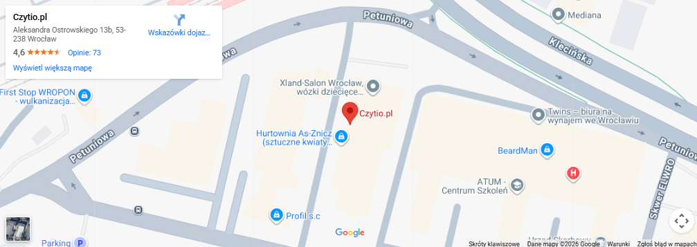 Lokalizacja sklepu Czytio.pl