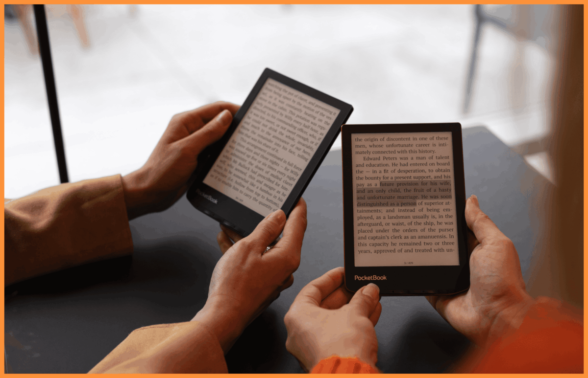 Tani czarno-biały czytnik e-booków