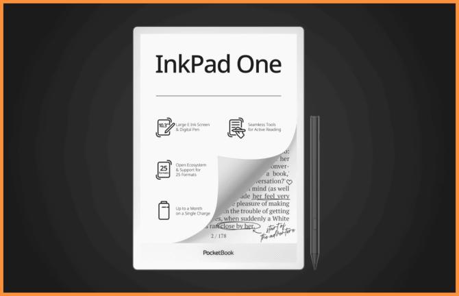 Czytnik E ink z rysikiem