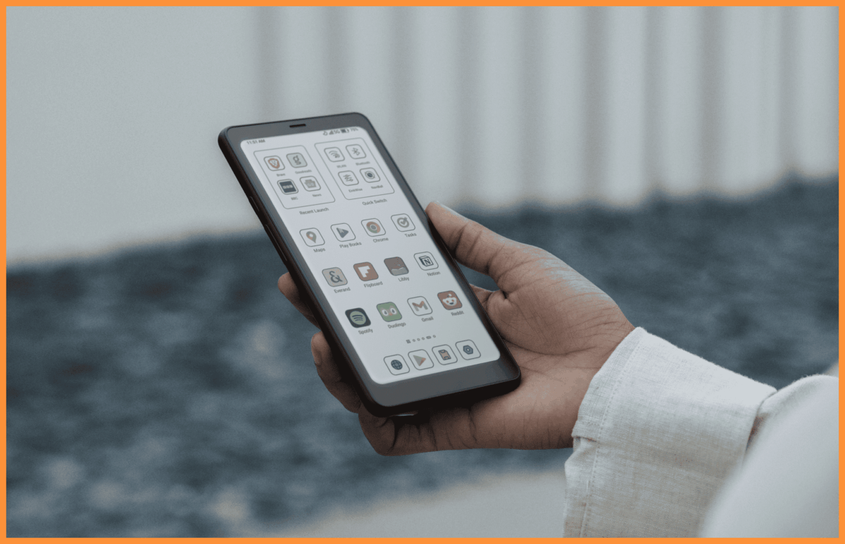 Czytnik  e-book w formacie smartfona z ekranem E ink