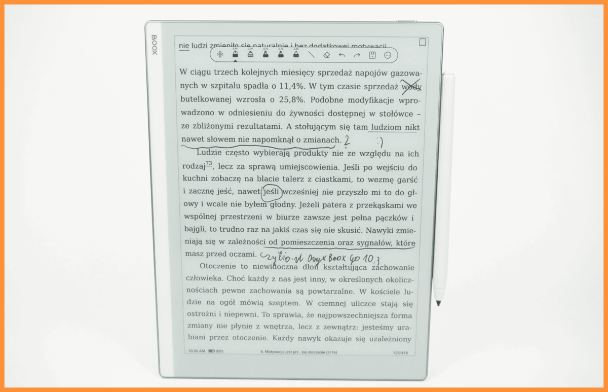 Adnotacje w pdf na e-notatniku