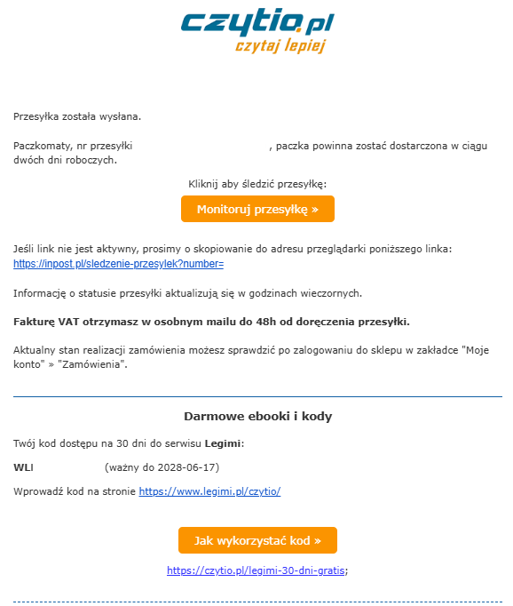 Czytio kod na legimi