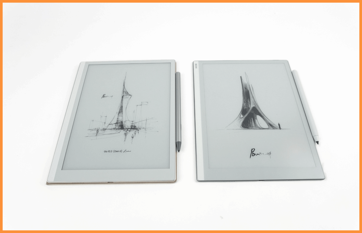 porównanie e-notatników Onyx Boox Go 10.3 vs Go 10.3 (Gen II) Lumi