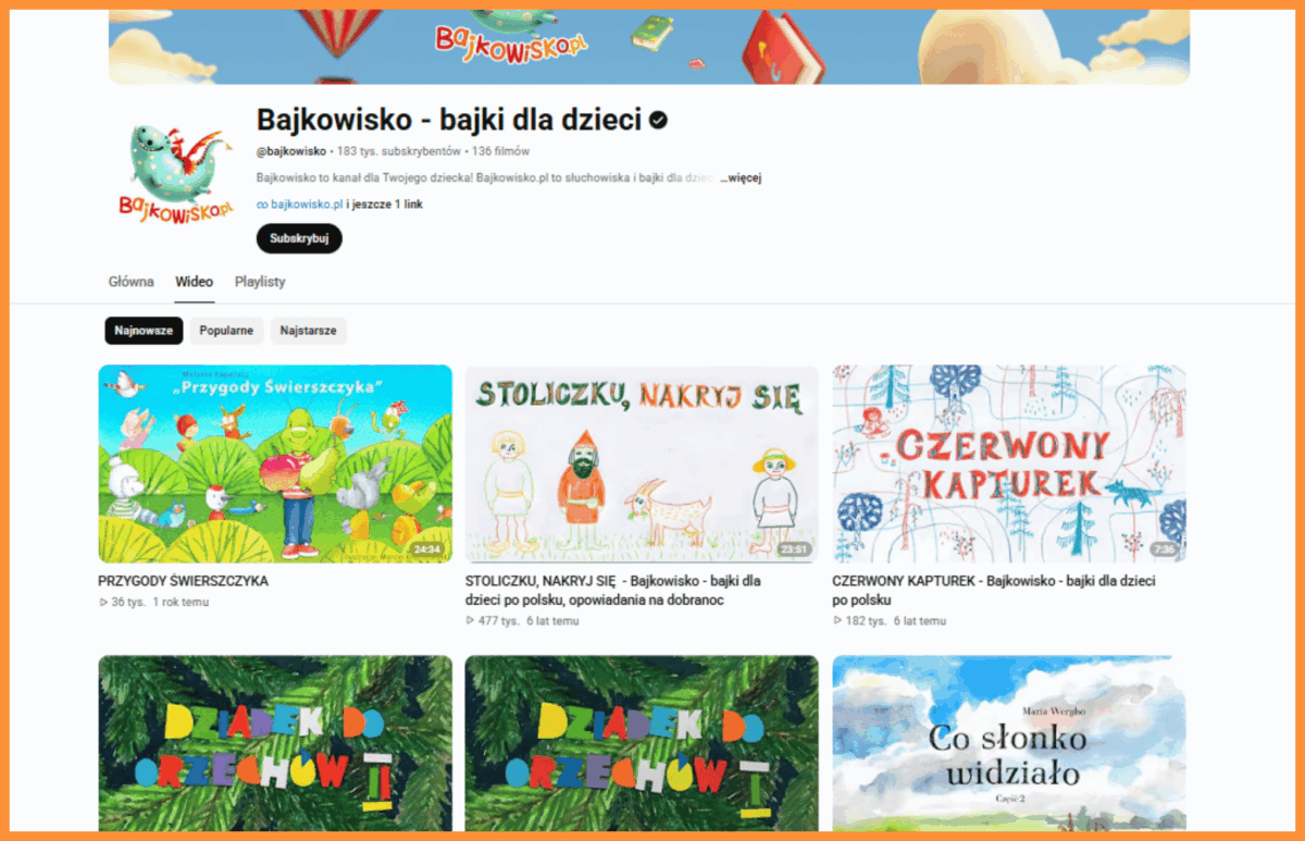 Darmowe bajki do słuchania na youtube