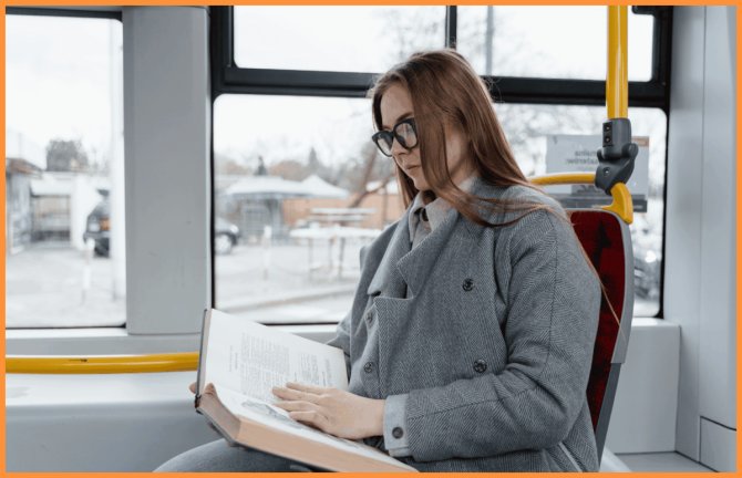 Czytanie w transporcie publicznym