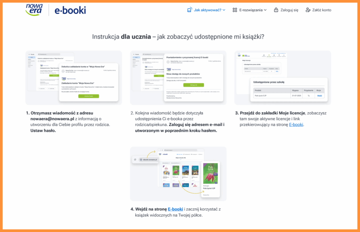Jak aktywkować e-booki Nowa Era