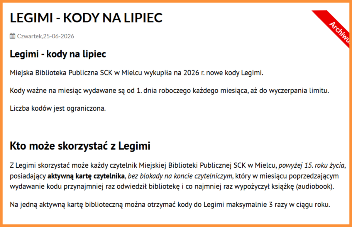 Darmowe kody Legimi z biblioteki