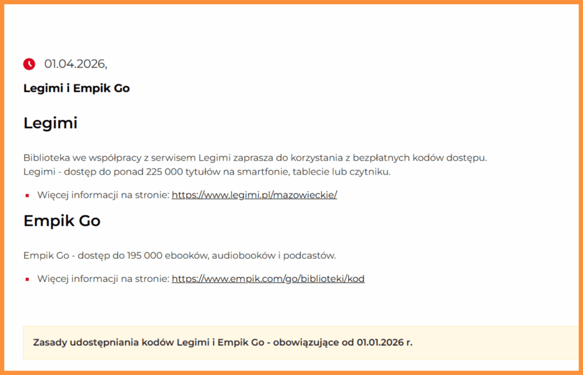 Darmowy kod Legimi
